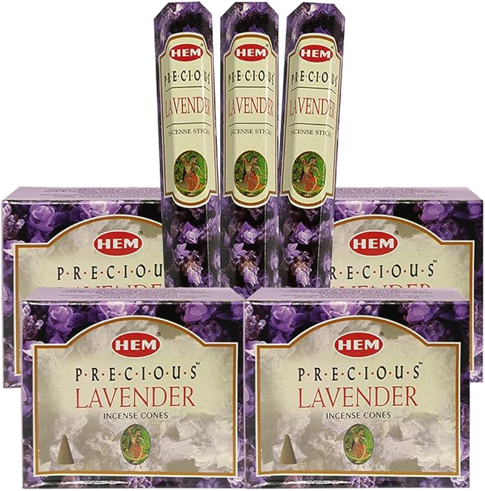 Lavender Incense sticks and cone incense holder variety pack bundle insence insense insienso