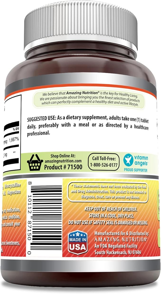 Amazing Formulas Vitamin C with Rose HIPS Supplement | 1000 Mg | Tablets | Non-GMO | Gluten Free | Made in USA (500 Count)