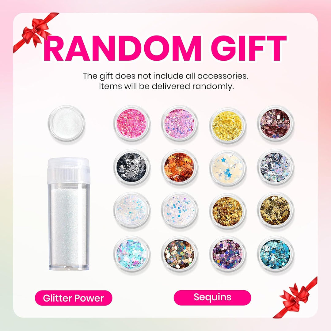 44-Piece Gel Nail Polish Kit | UV Light | 24 Colors | Base & Top Coats | Gifts for Women