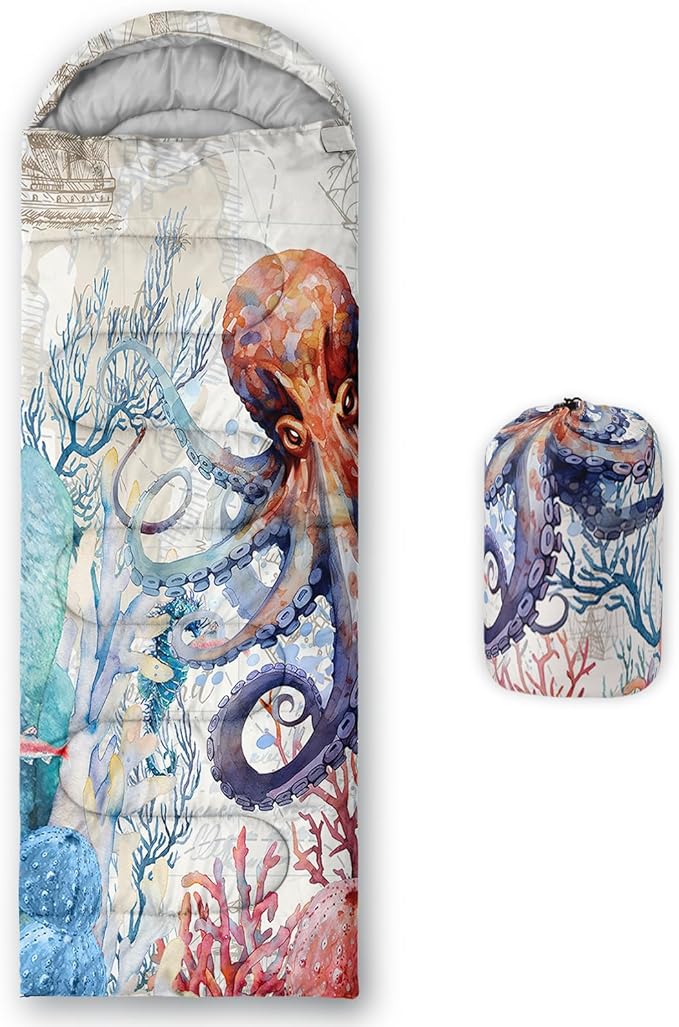 AILONEN Boys Sports Camping Sleeping Bags,Lightweight & Waterproof,3 Season Warm & Cool Weather,Black Player Basketball Sleeping Bags for Kids Adults,Travelling,Outdoors