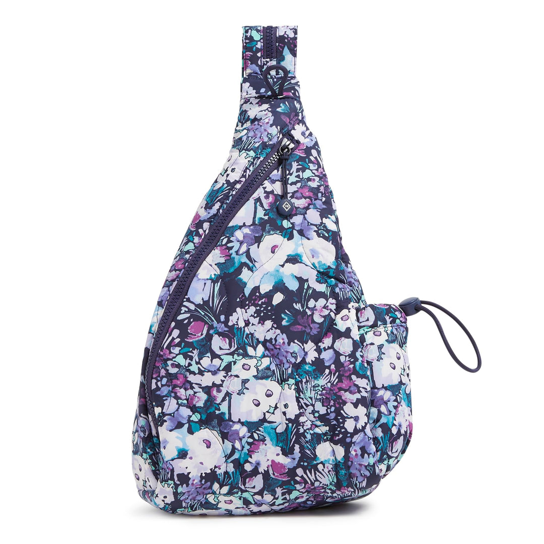 Vera Bradley Featherweight Sling Backpack, Artist's Garden Purple
