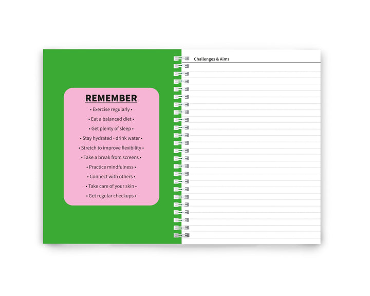 Better Health - Exercise, Nutrition & Wellness Journal - Stay healthy with our handy, simple tracking charts - A5 size with 104 undated pages - For A Happier, Healthier Life (Green)