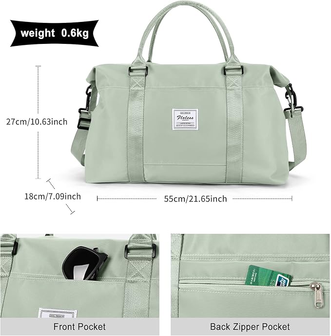 Travel Duffel Bag,Sports Tote Gym Bag,Shoulder Weekender Overnight Bag for Women