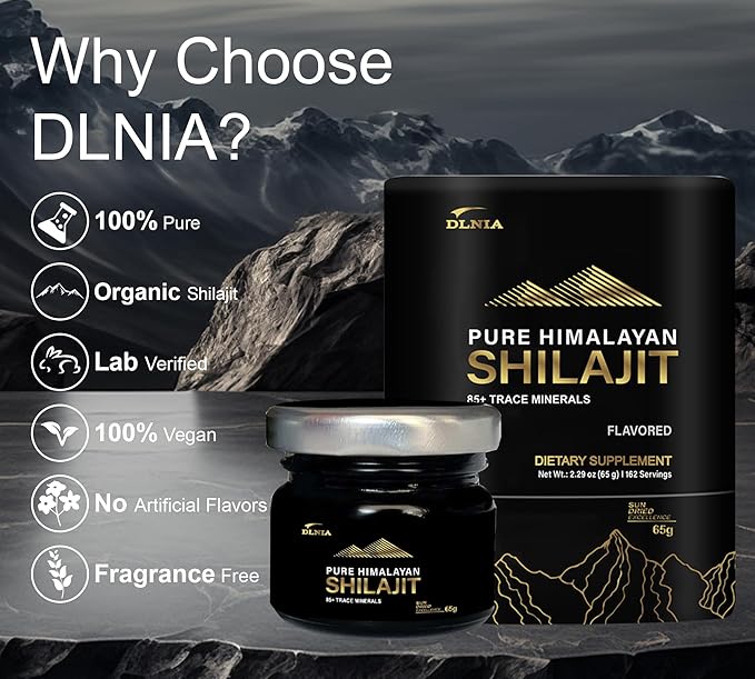 Shilajit Pure Himalayan Organic Shilajit Resin Supplement- Gold+ Grade with 85+ Trace Minerals with 75% Fulvic Acid, Overall Energy & Immune Support (50 Gram (Pack of 1))