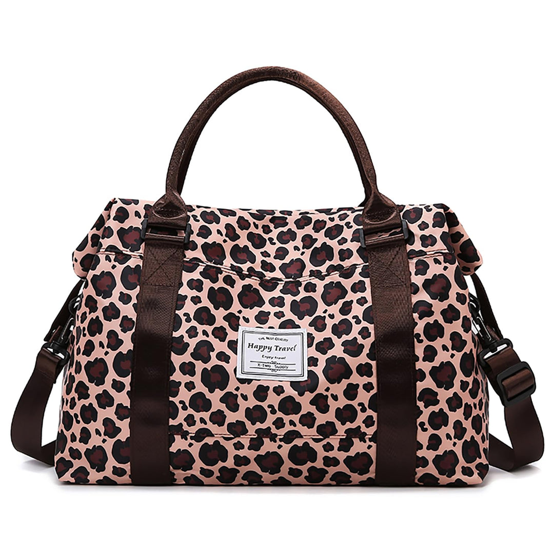 Travel Duffle Bag Weekender Overnight Bag Gym Tote Bag with Dry and Wet Separated Pocket for Women Girls Shoulder Bag Workout Duffel Bag Water Resistant (leopard print)