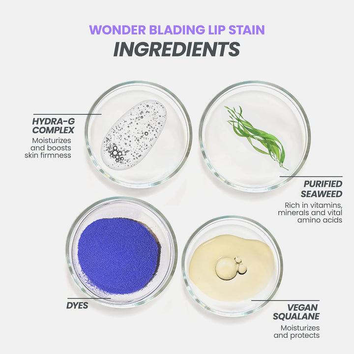 Wonderskin Wonder Blading Lip Stain Masque | Waterproof Matte Nude Tint