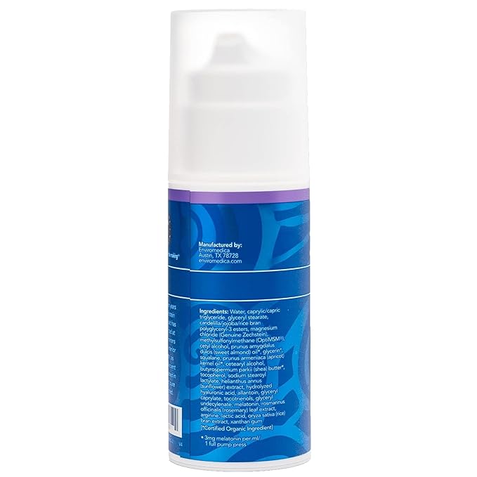 Ancient Minerals Magnesium Lotion Goodnight night cream contains melatonin with magnesium chloride and OptiMSM a topical nighttime moisturizing lotion(2.5oz)