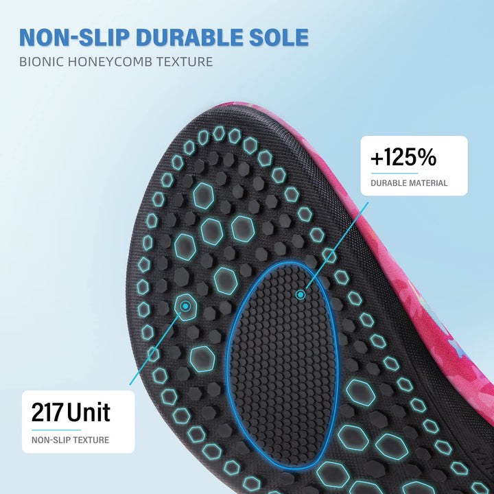 Water Socks for Women Men Adult Aqua Swim Shoes Beach River Pool Barefoot Yoga Exercise Wear Sport Accessories Quick-Dry Must Haves Size 5-6Women/4-5Men(N-Warren Rose)