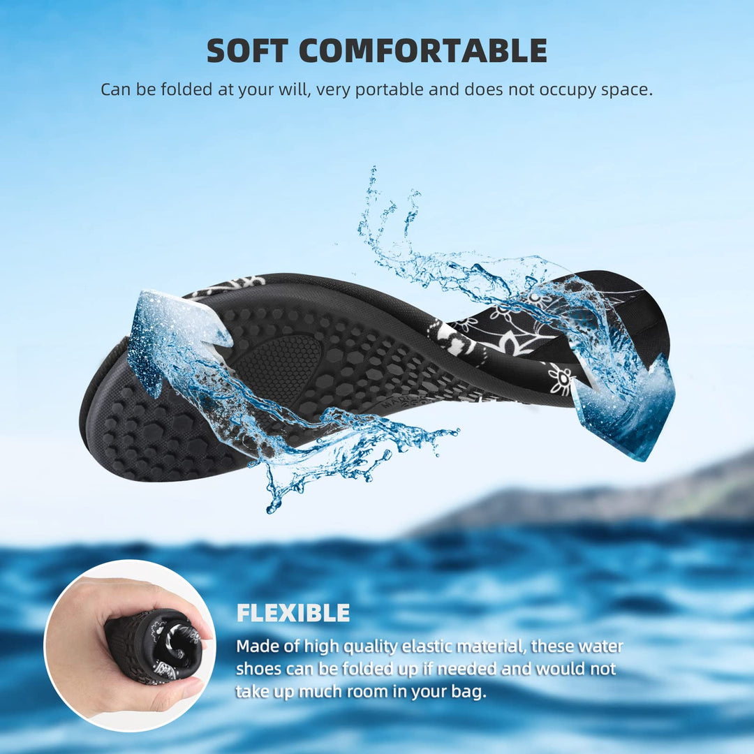 ATHMILE Water Shoes Women Men Barefoot Aqua Socks Quick-Dry for Beach Swim Pool Yoga Camping Cruise Surf Sport