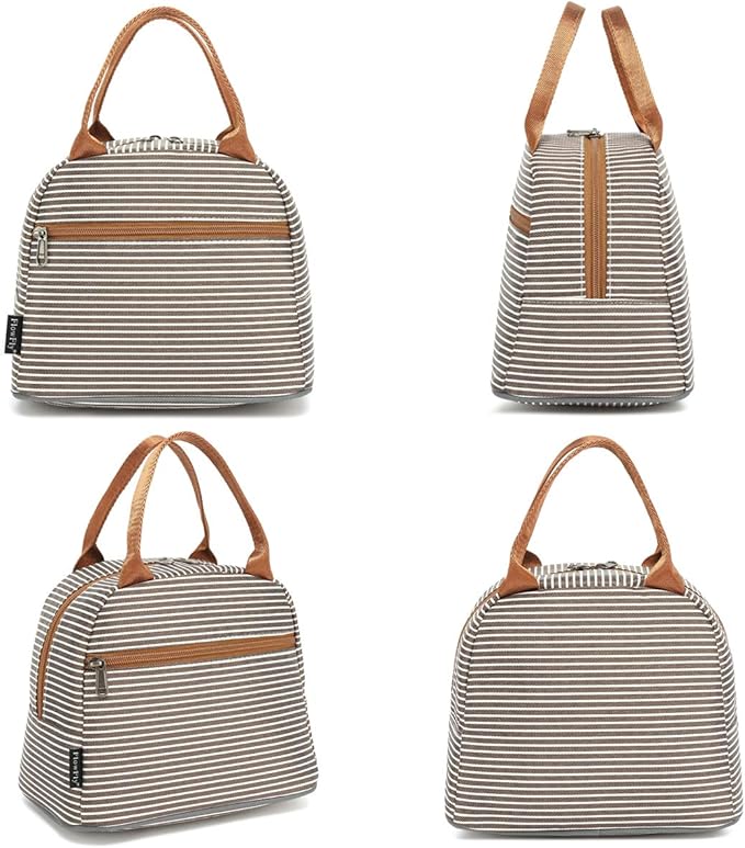 FlowFly Insulated Lunch Cooler Bag - Tote Bag Organizer for Women/Men, Coffee