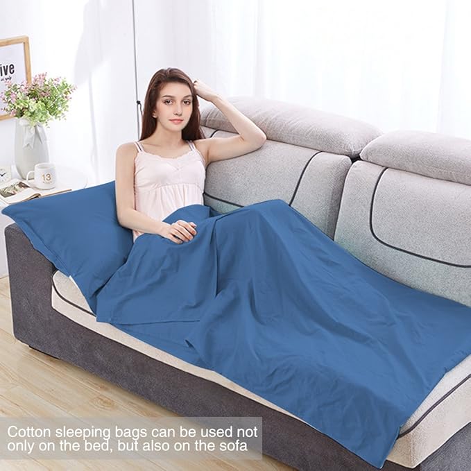 Sleeping Bag Liners Lightweight Travel Camping Sheet Sleep Bag Liner Adults Lightweight Warm Weather Hotel Compact Portable Sleeping Sack Indoor Outdoor Hostels Traveling Backpacking Hiking Blankets