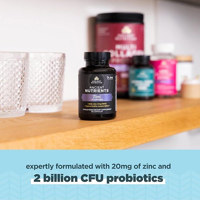Ancient Nutrition Zinc 30 Count + Vitamin C (60 Count)