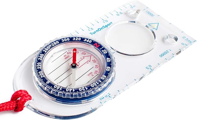 Orienteering Compass - Hiking Backpacking Compass | Advanced Scout Compass Camping and Navigation | Boy Scout Compass Kids - Children Compasses for Map Reading - Baseplate Compass Survival