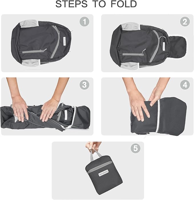 35L Foldable Waterproof Backpack For Outdoor Sports Travel Inside Wet Clothes Compartment Packable For Multiple