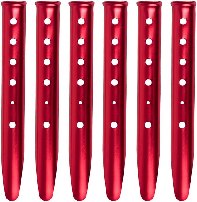 TRIWONDER 6X Snow and Sand Tent Stakes Pegs - Aluminum U-Shaped Tent Pegs Tent Nails Lightweight for Camping Hiking Backpacking