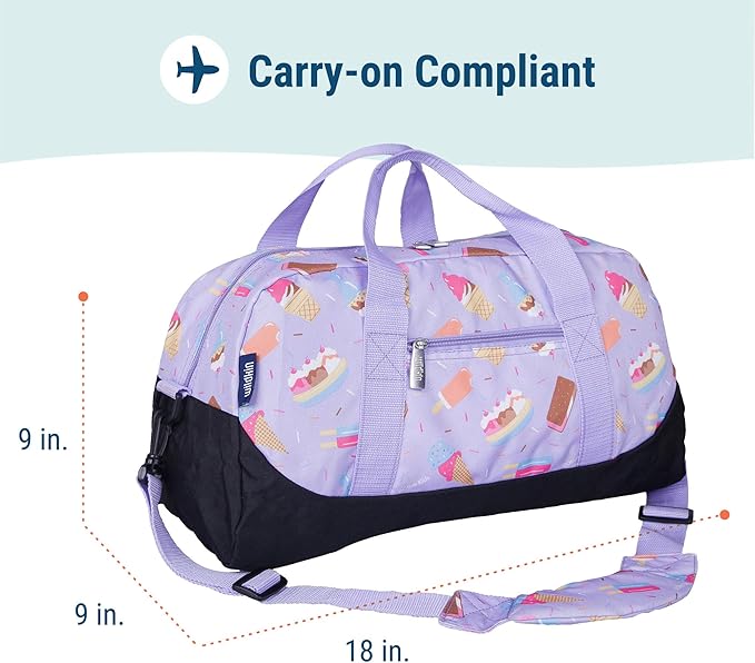 Wildkin Kids Overnighter Duffel Bag – Carry-On Size, Ideal for School & Sleepovers – Sweet Dreams