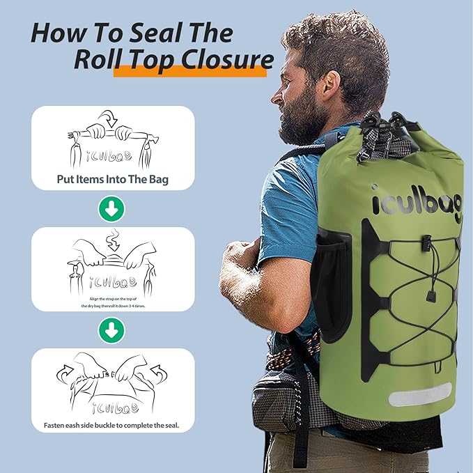 25cans Small Insulated Cooler Bag Backpack Waterproof Leak Proof Soft Sided Backpack Cooler Soft Bag for Camping Hiking Beach Travel Men Women 12 Hour Cooling