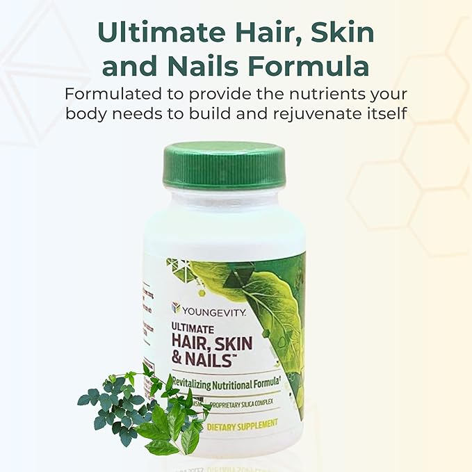 Youngevity Hair Skin and Nails Formula - 60 Capsules - 4 Bottles