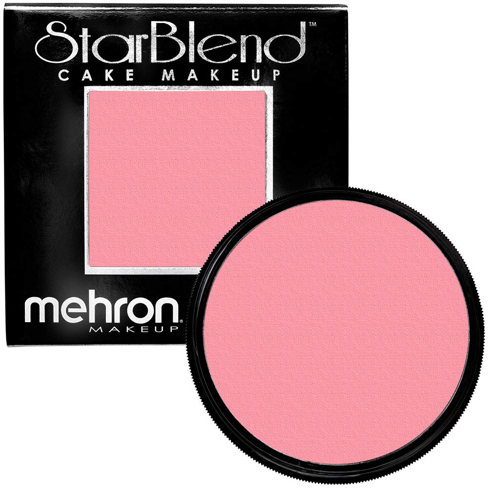 Mehron Makeup Starblend Cake Makeup | Wet/Dry Pressed Powder Face Makeup | Powder Foundation | Pink Face Paint & Body Paint 2 Oz