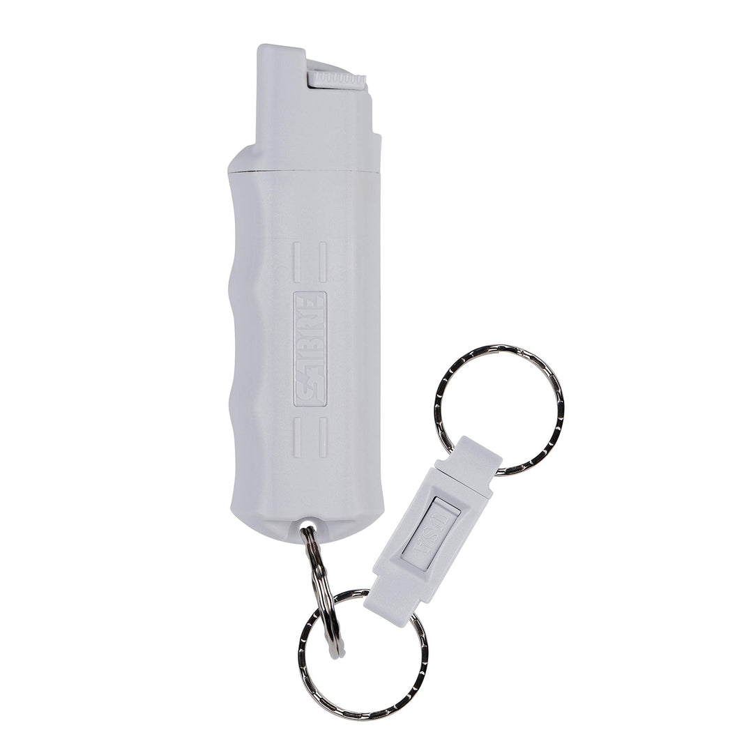 SABRE Pepper Spray, Quick Release Keychain for Easy Carry and Fast Access, Finger Grip for More Accurate and Faster Aim, Maximum Police Strength OC Spray, 0.54 oz, Secure and Easy to Use Safety