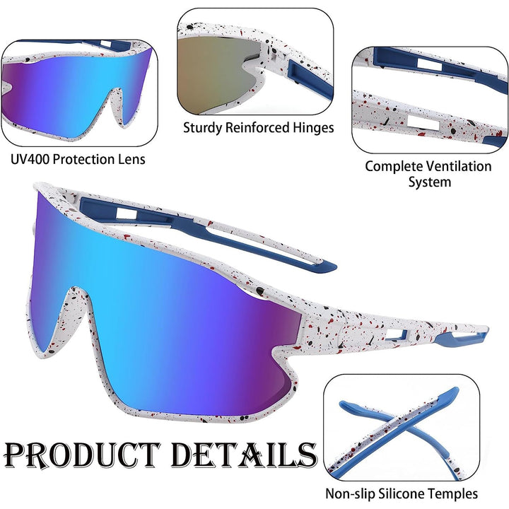 Youth Baseball Sunglasses For Boys Girls,UV400 Kids Sports Sunglasses,Cycling glasse Running Golf