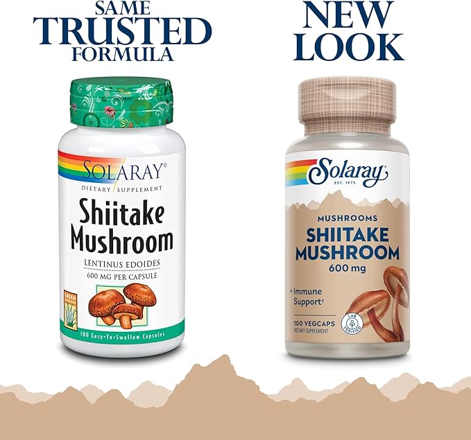 SOLARAY Shiitake Mushroom 600 mg | 100 Count