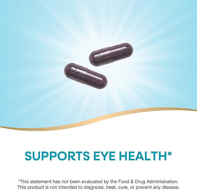 Nature's Way Bilberry Premium Extract, Supports Eye Health*, Eye Health Supplement for Adults with Black Elderberry*, Gluten Free, Vegan, 90 Capsules