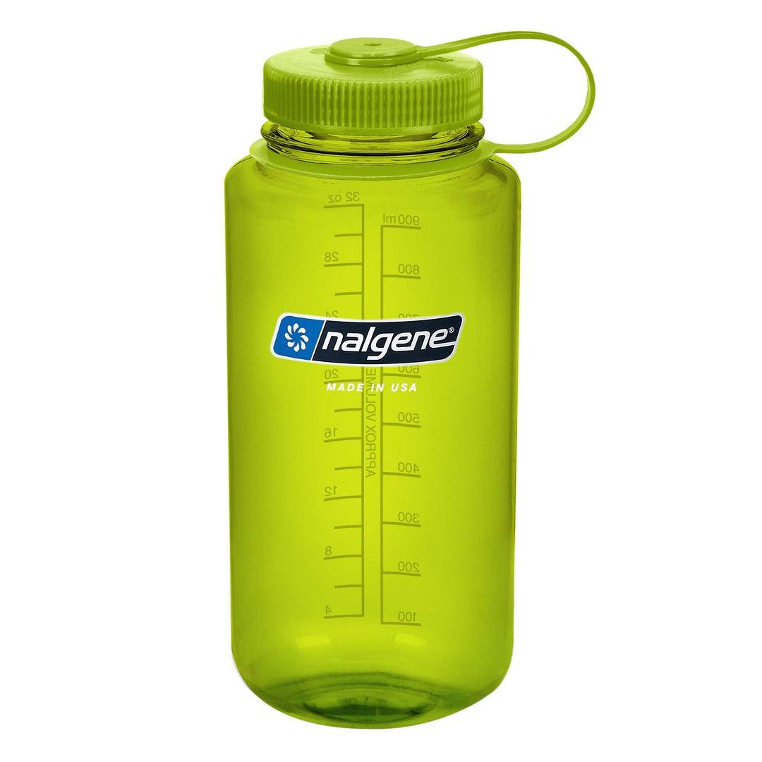 Nalgene Sustain Tritan BPA-Free Water Bottle Made with Material Derived from 50% Plastic Waste, 32 OZ, Wide Mouth, Spring Green