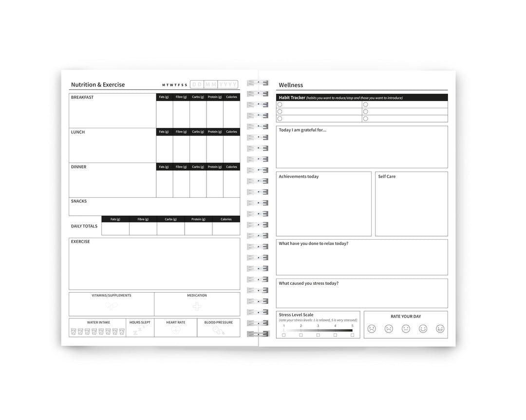 Better Health - Exercise, Nutrition & Wellness Journal - Stay healthy with our handy, simple tracking charts - A5 size with 104 undated pages - For A Happier, Healthier Life (Green)