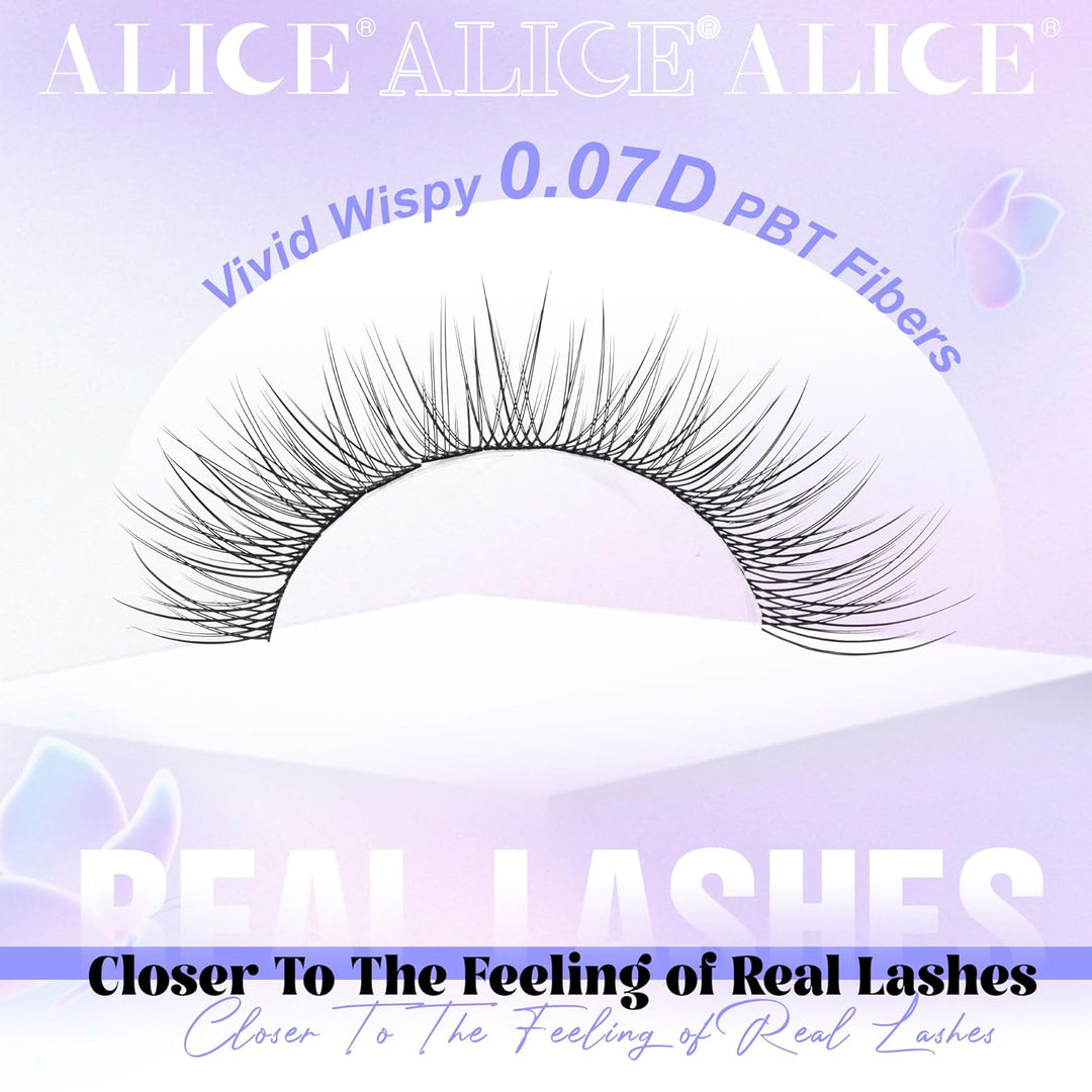 ALICE DIY Natural Lash Clusters | Wispy Anime Cat Eye | 10-16mm, 144 Pcs