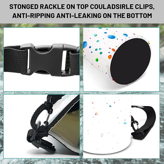 Waterproof Dry Bag,Roll Top Colorful Polka Dot Waterproof Backpack 5L/10L/20L Floating and Lightweight Bags for Kayaking, Boating, Fishing, Swimming and Camping with Waterproof Phone Case