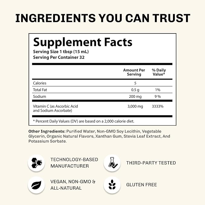 Aurora Nutrascience Mega-Pack Liposomal Vitamin C, Immune Support, 3,000 mg per Serving, Vegan, Gluten Free, Non-GMO, 32 Single Serve Packets, Orange