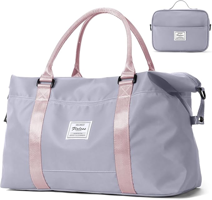 Travel Duffel Bag,Sports Tote Gym Bag,Shoulder Weekender Overnight Bag for Women