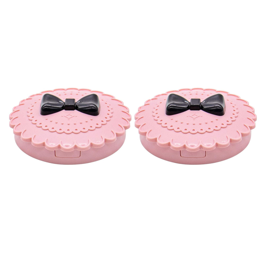 Auear, 2 Pack Of Bow Eyelashes Case Plastic Eyelashes Case Pink Storage Eyelashes Box For Travel Women And Girls