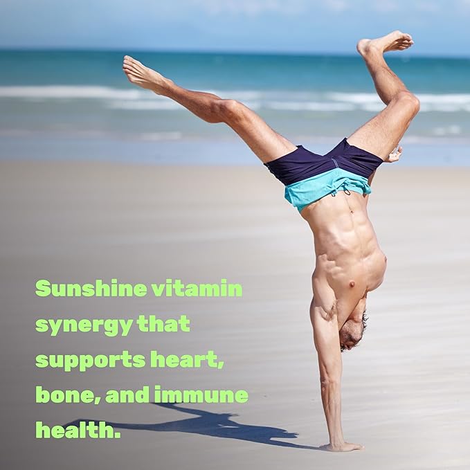 DEAL SUPPLEMENT Vitamin D3 10,000 IU + K2 MK7 200 mcg, Infused with Virgin Coconut Oil, 250 Softgels, Double Strength Vitamin D & K, Promotes Heart, Bone & Teeth Health - Very Easy to Swallow