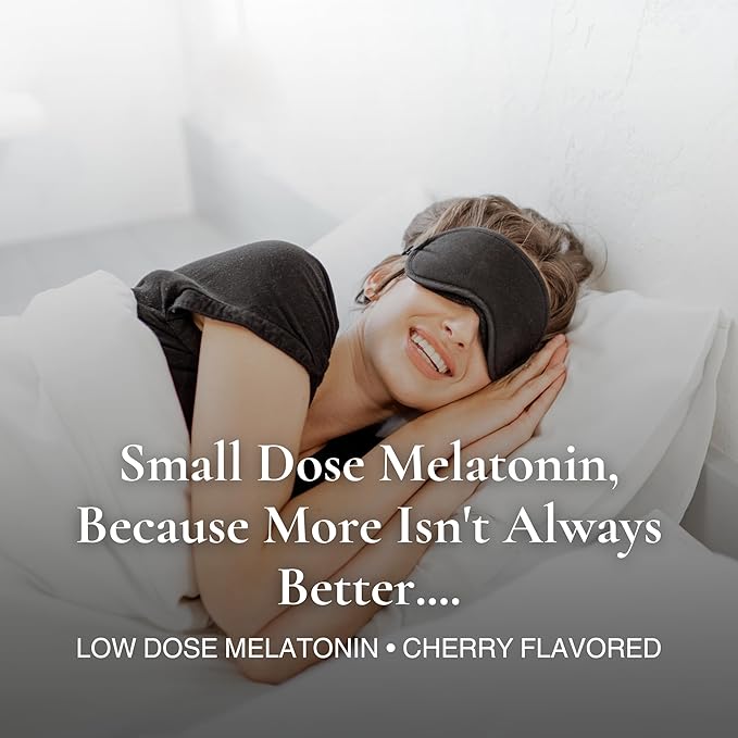 Micro Melatonin | Low Dose Melatonin 250mcg | with Natural Cherry | Safe for Kids | Made in The USA | 120 Tablets