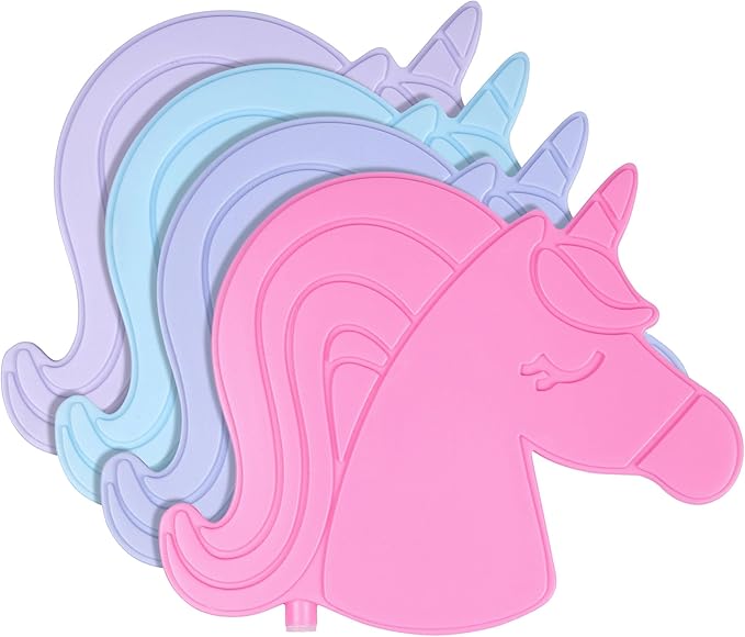Wildkin Kids Ice Packs (4 Packs) for Boys & Girls, Perfect for Daycare & Preschool Slim & Reusable Ice Packs, Keep Lunches Fresh & Cool for School & Travel, Portable Ice Packs for Kids (Unicorn)