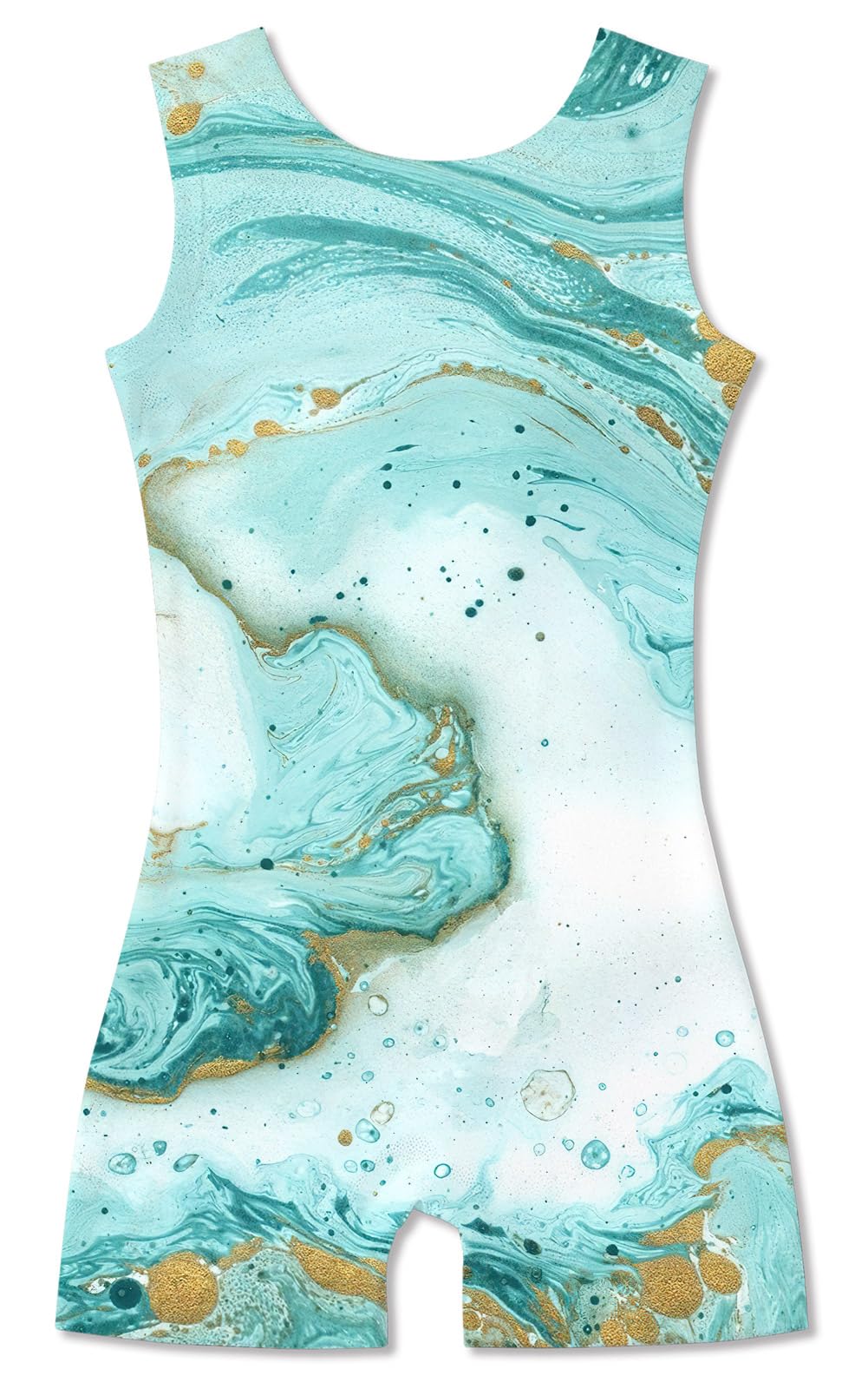 uideazone Fashion Leotard for Girls Gymnastics 5t 6t One piece Marble Ballet Bodysuit Kids Quick Dry Dance Unitards Biketards
