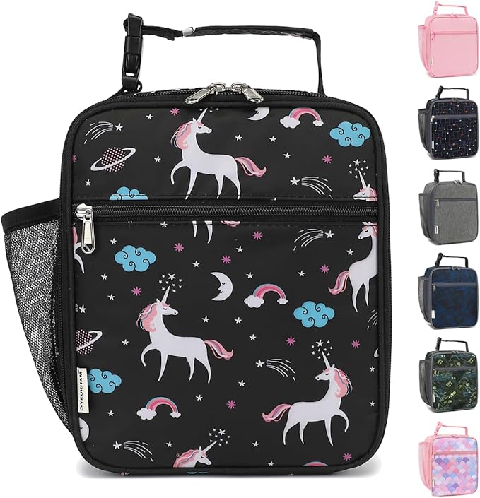 Lunch Box for Kids Boys Girls Men Women, Insulated Small Soft Cooler Lunch Bag Kit for School Work Picnic Travel - Reusable Portable lunchbox, Unicorn