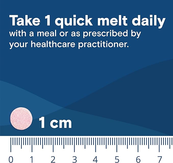 Bariatric Fusion Vitamin B12 Sublingual 1000 mcg Melts | Cherry Berry Flavored | Vitamin B12 Dissolve Under Tongue Tablets with Folic Acid | Sugar Free | Methylcobalamin | 90 Count