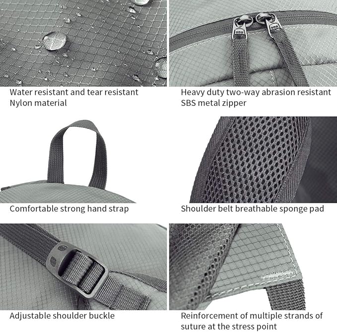 35L Lightweight Foldable Waterproof Packable Travel Small Hiking Backpack Daypack for men women