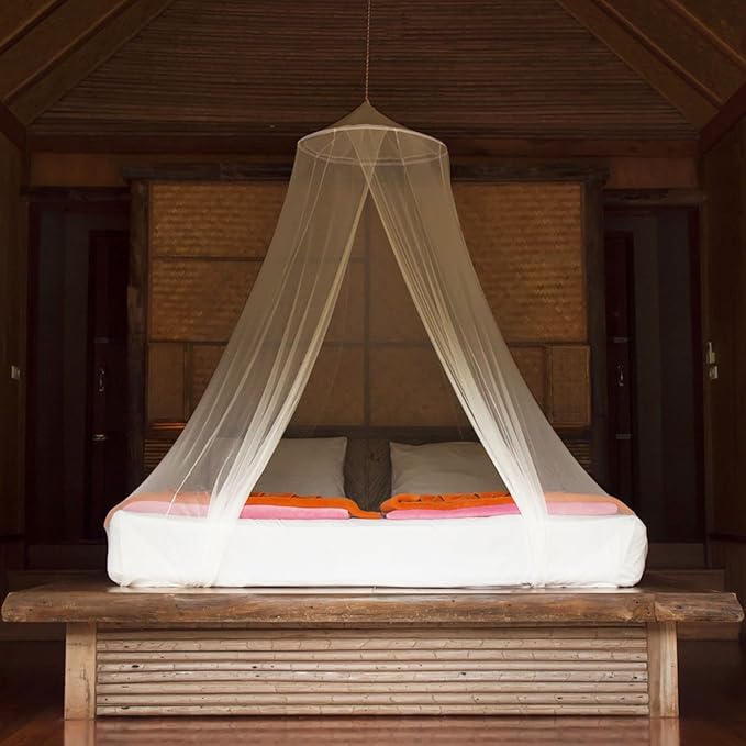 Mosquito Net for Single to King-Sized Beds – 2 Openings or Fully-Enclosed Bed Canopy – Conical Design for Decoration or Travel – Free Bag & Hanging Kit for Easy Setup