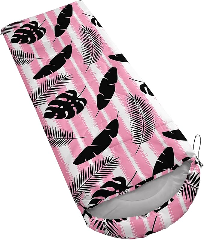 AILONEN Kids Floral Cat Camping Sleeping Bags,Lightweight & Waterproof,3 Season Warm & Cool Weather,Kawaii Kitten Sleeping Bags for Girls Adults,Travelling,Outdoors