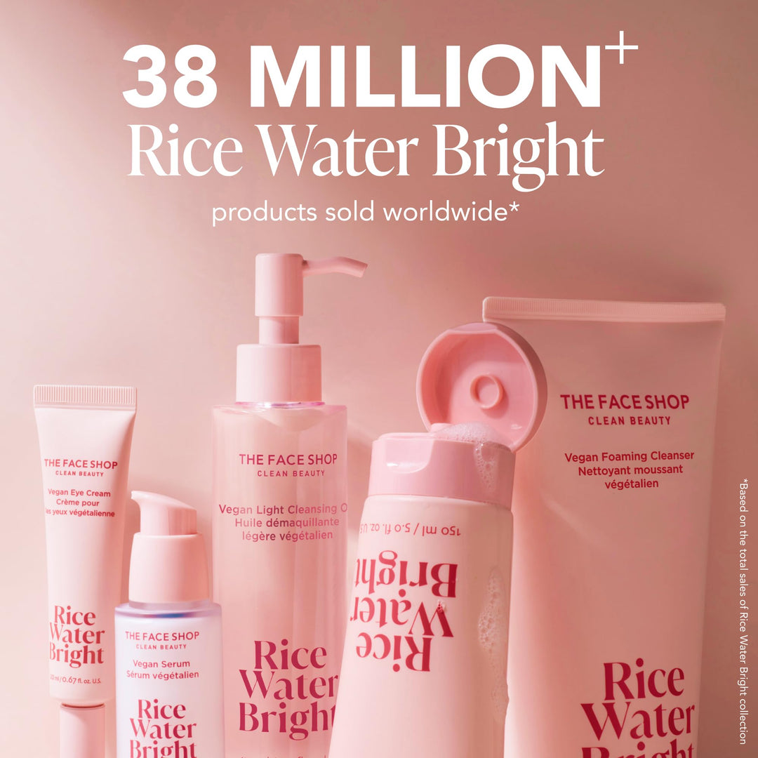 The Face Shop Rice Water Bright Makeup Remover Wipes for Face with Rice Extract, Brightening, Moisturizing, Infused with Cleansing Milk, Vegan Disposable Cleansing Facial Wipes, Korean Skin Care