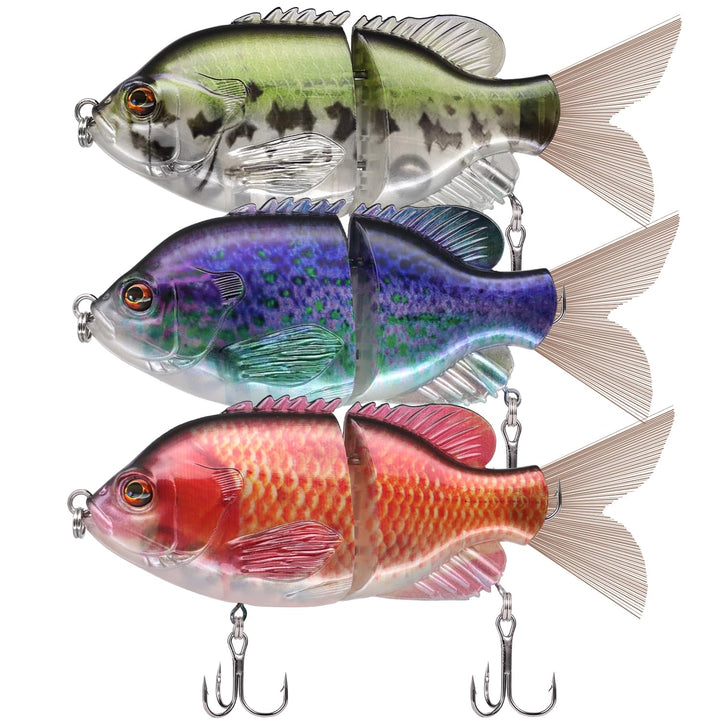 TRUSCEND Fishing Lures for Bass Trout Segmented Multi Jointed Swimbaits Slow Sinking Swimming Lures for Freshwater Saltwater Fishing Lures Kit