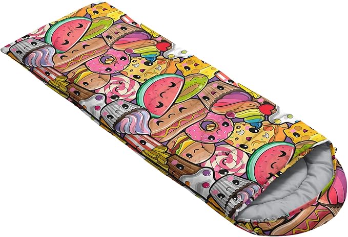 AILONEN Boys Sports Camping Sleeping Bags,Lightweight & Waterproof,3 Season Warm & Cool Weather,Black Player Basketball Sleeping Bags for Kids Adults,Travelling,Outdoors