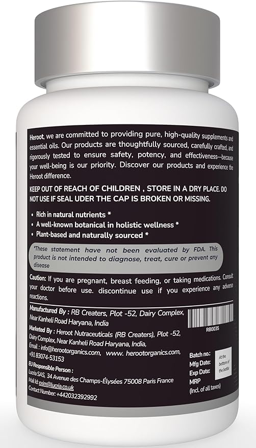 Psyllium Husk Fibre Capsules 1000mg (60 Caps) – Natural Digestive Supplement, unflavored, Gluten-Free, Non-GMO, Wheat & nut Free. Serving Size: 2 Capsules. for Men & Women.