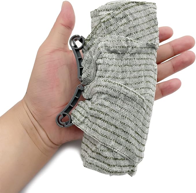 Israeli Emergency Bandage 6 Inch, Vacuum Sealed Medical Compression Bandage,Trauma Wound Dressing, Self-Adhesive Combat Tactical First Aid Kit (6 Inch 4 Pcs)