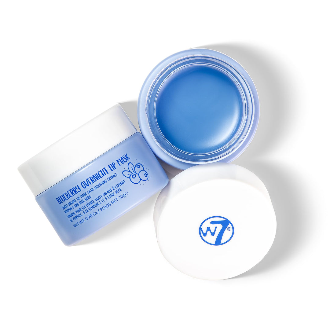 W7 Super Sweet Dreams Blueberry Lip Mask - Vitamin E, Aloe Vera and Grape Seed Oil - For Hydrated, Full Looking & Irresistible Lips - 0.67 Fl Oz