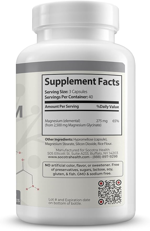 Magnesium Glycinate - High Absorption Magnesium Supplement for Sleep, Relaxation - Chelated - Gluten Free - 120 Vegan Capsules